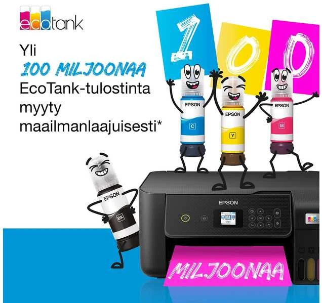 Spausdintuvas Epson EcoTank ET-2862, Inkjet, Spalvotas spausdinimas, 5760 x 1440 DPI, A4, Direct spausdinimas, Juodas
