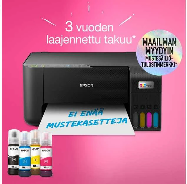 Spausdintuvas Epson EcoTank ET-2862, Inkjet, Spalvotas spausdinimas, 5760 x 1440 DPI, A4, Direct spausdinimas, Juodas