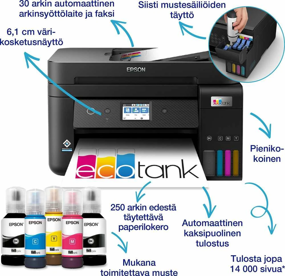 Spausdintuvas Epson EcoTank ET-4850 Inkjet A4 4800 x 1200 DPI 33 ppm „Wi-Fi“