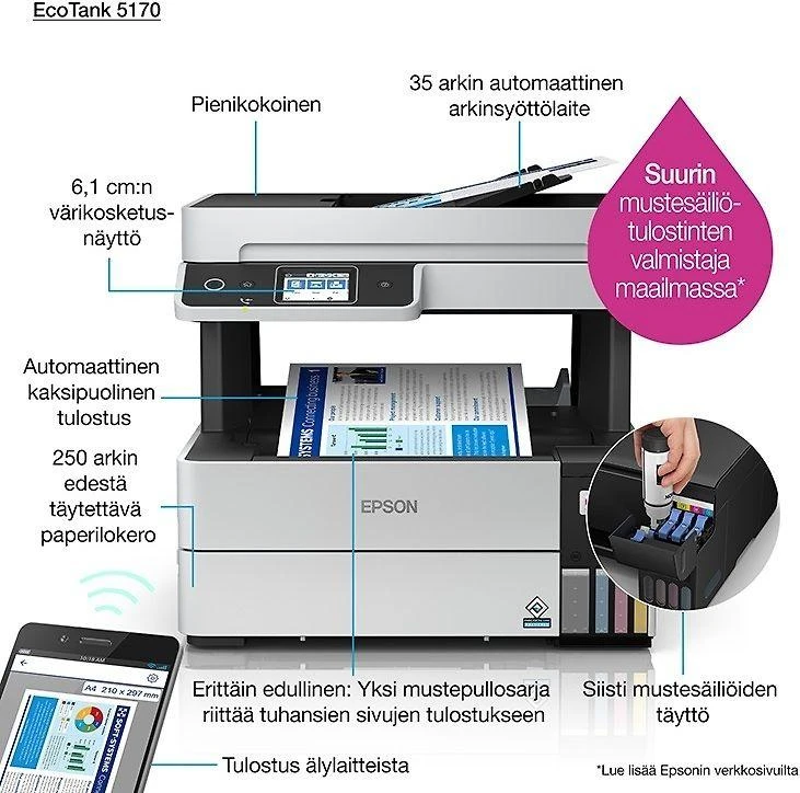 Epson EcoTank ET-5170 daugiafunkcis spausdintuvas