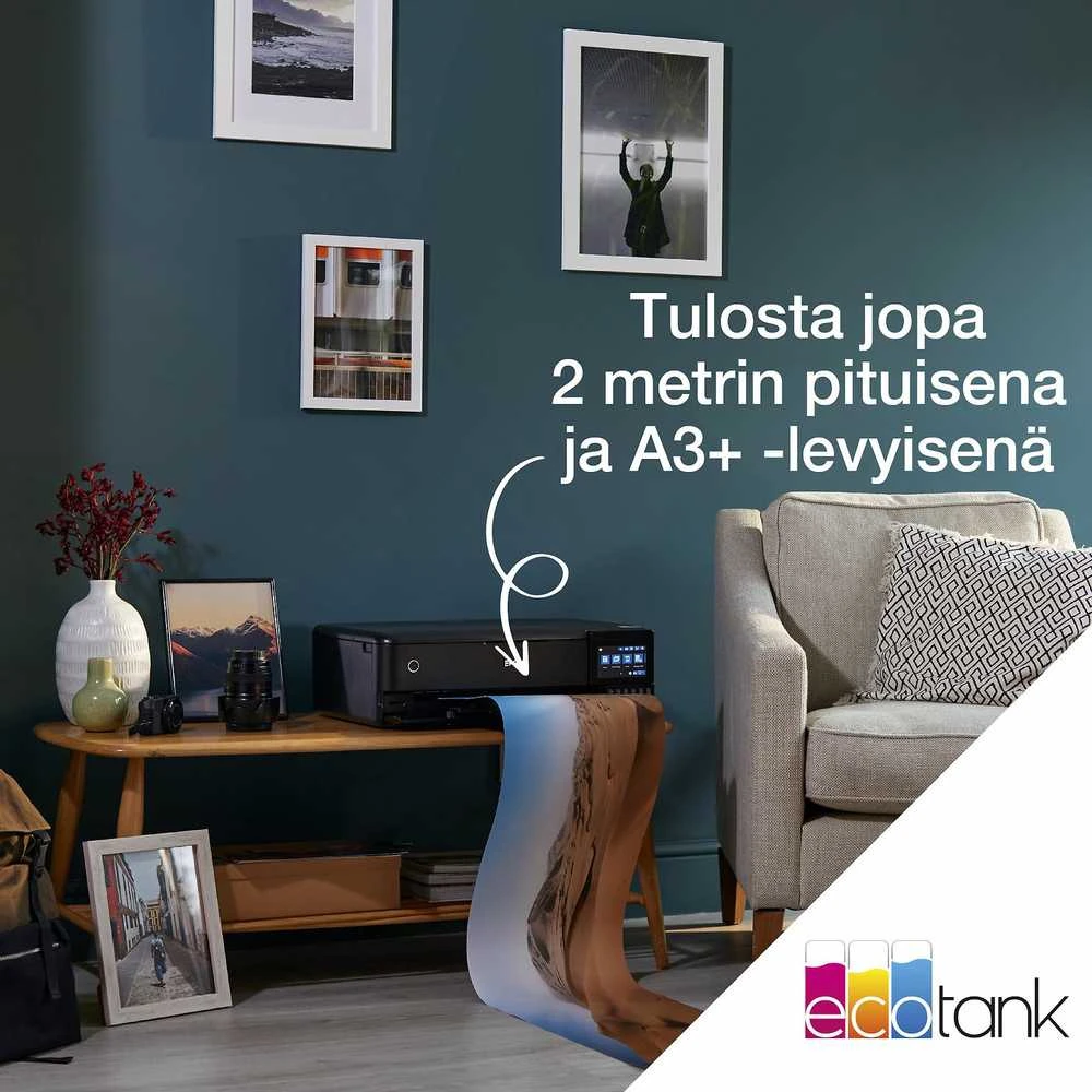 Daugiafunkcis nuotraukų spausdintuvas Epson EcoTank ET-8550, A3+, spausdinimas / kopijavimas / skenavimas, 6 spalvų rašalas, papildoma rašalo talpykla, Wi-Fi