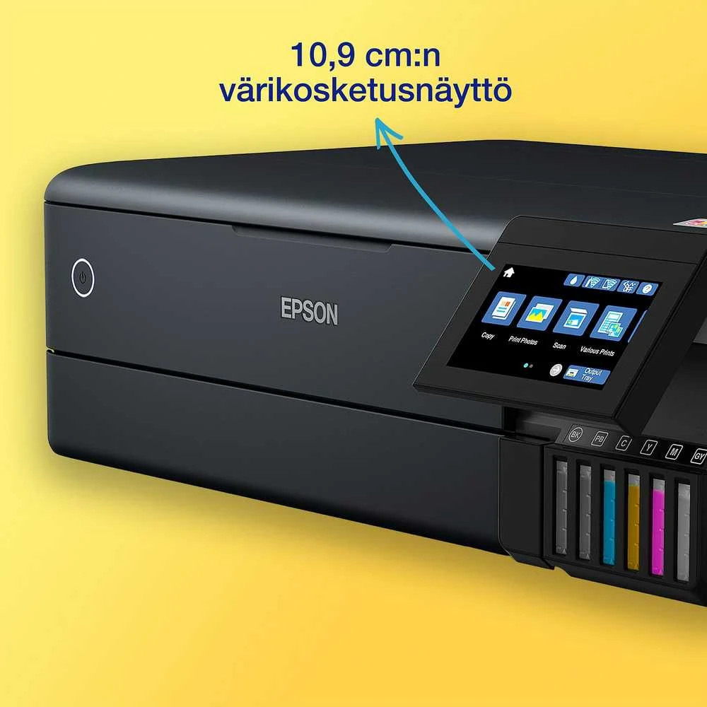 Daugiafunkcis nuotraukų spausdintuvas Epson EcoTank ET-8550, A3+, spausdinimas / kopijavimas / skenavimas, 6 spalvų rašalas, papildoma rašalo talpykla, Wi-Fi