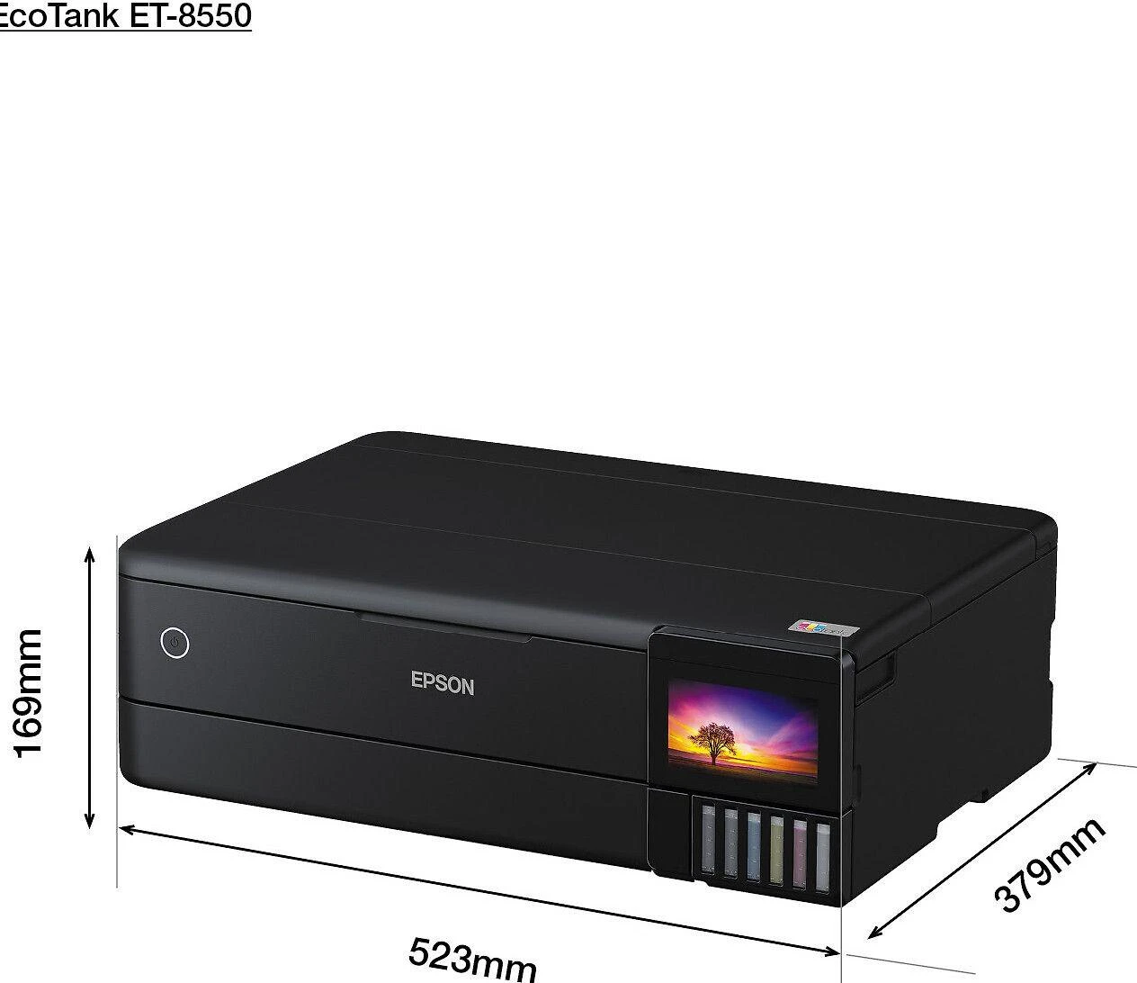 Daugiafunkcis nuotraukų spausdintuvas Epson EcoTank ET-8550, A3+, spausdinimas / kopijavimas / skenavimas, 6 spalvų rašalas, papildoma rašalo talpykla, Wi-Fi