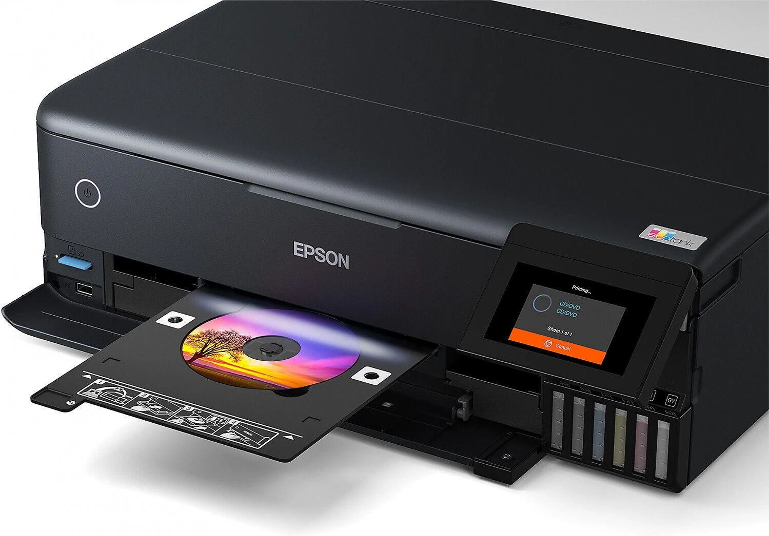 Daugiafunkcis nuotraukų spausdintuvas Epson EcoTank ET-8550, A3+, spausdinimas / kopijavimas / skenavimas, 6 spalvų rašalas, papildoma rašalo talpykla, Wi-Fi