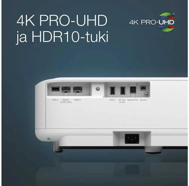 4K PRO-UHD itin mažo atstumo projektorius Epson EH-LS650W (V11HB07040)
