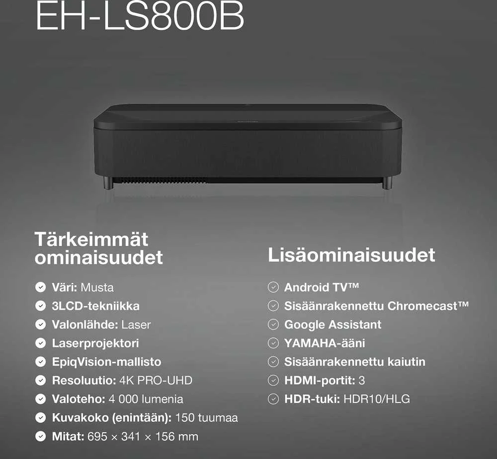 EPSON EH-LS800B lazerinis UST Projektorius