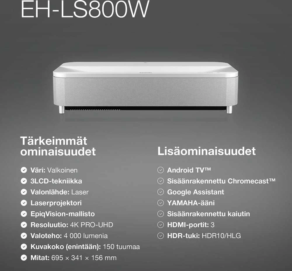 EPSON EH-LS800W lazerinis UST Projektorius