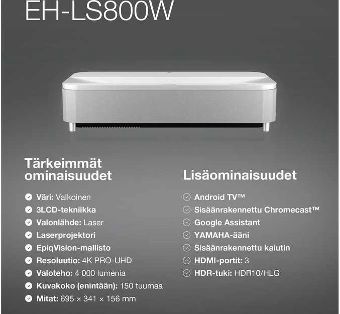 EPSON EH-LS800W lazerinis UST Projektorius
