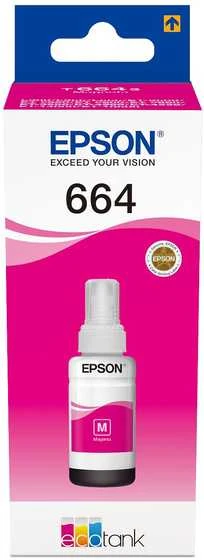 Epson T664 EcoTank – mustepullo, purpurinė