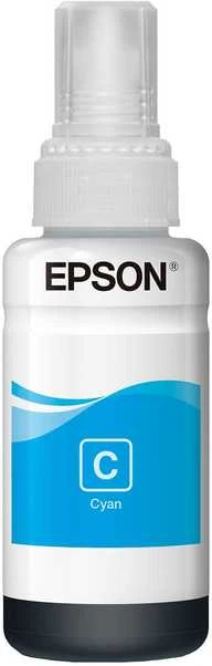 Epson T664 EcoTank -mustepullo, syaani