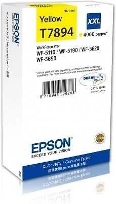 Epson T7894 XXL rašalo kasetė, Geltona