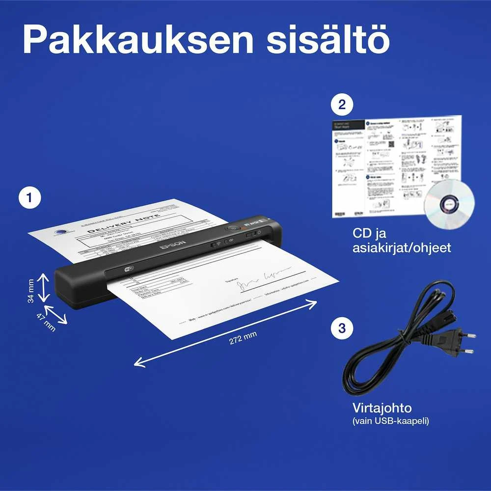 Belaidis mobilus skaitytuvas Epson WorkForce ES-60W