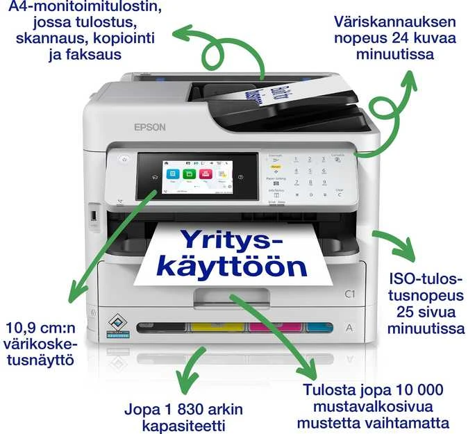 Epson | Daugiafunkcinis Spausdintuvas | WorkForce Pro WF-C5890DWF | Inkjet | Spalvotas | A4 | Wi-Fi