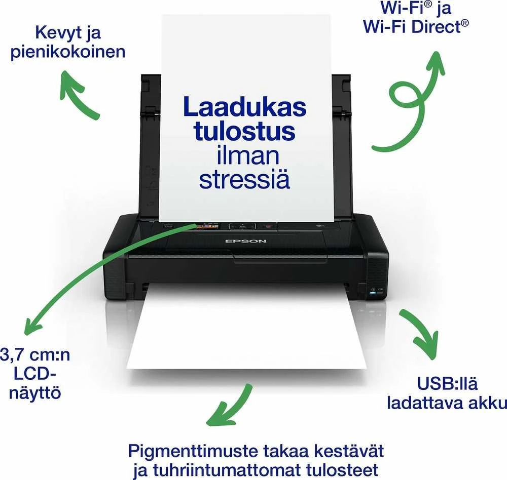 Epson WorkForce WF-110W rašalinis spausdintuvas Spalva 5760 x 1440 DPI A4 „Wi-Fi“