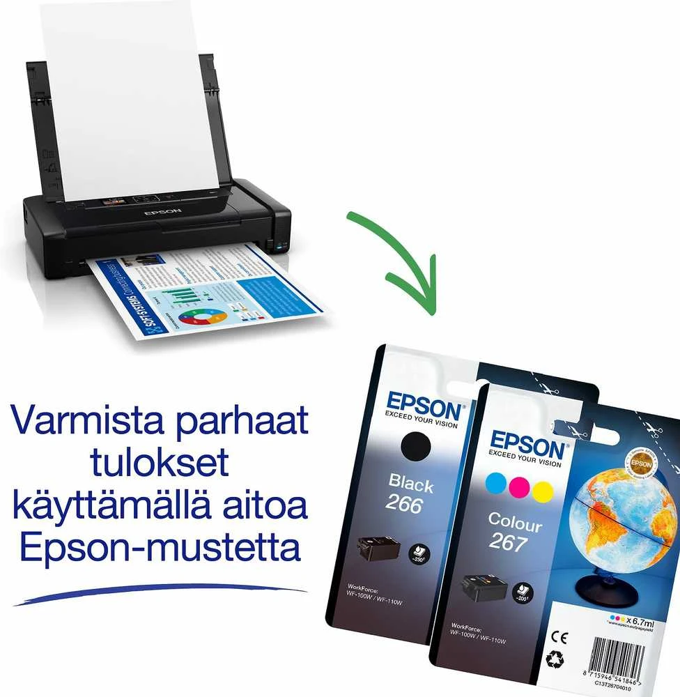 Epson WorkForce WF-110W rašalinis spausdintuvas Spalva 5760 x 1440 DPI A4 „Wi-Fi“