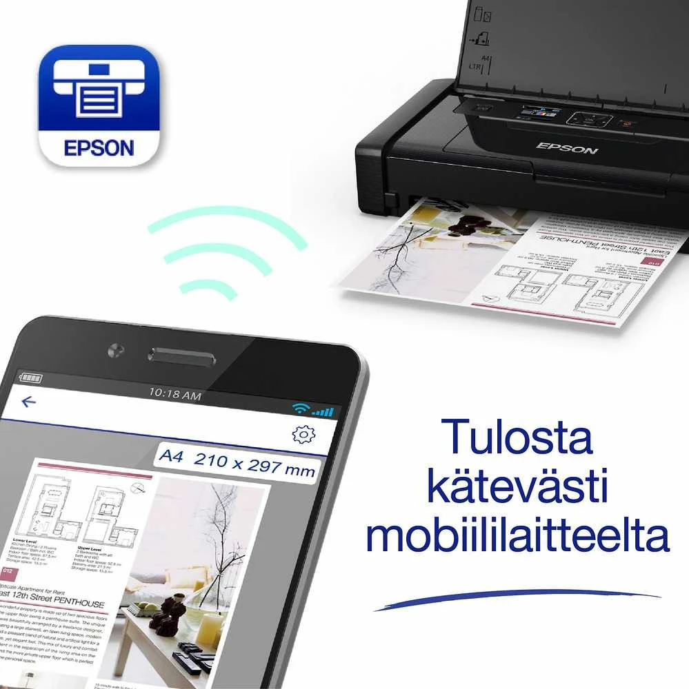 Epson WorkForce WF-110W rašalinis spausdintuvas Spalva 5760 x 1440 DPI A4 „Wi-Fi“
