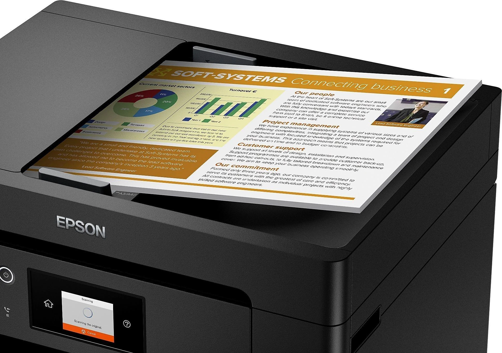 „Epson WorkForce WF-7830DTWF“ rašalinis spausdintuvas, A3, 4800 x 2400 DPI, „Wi-Fi“