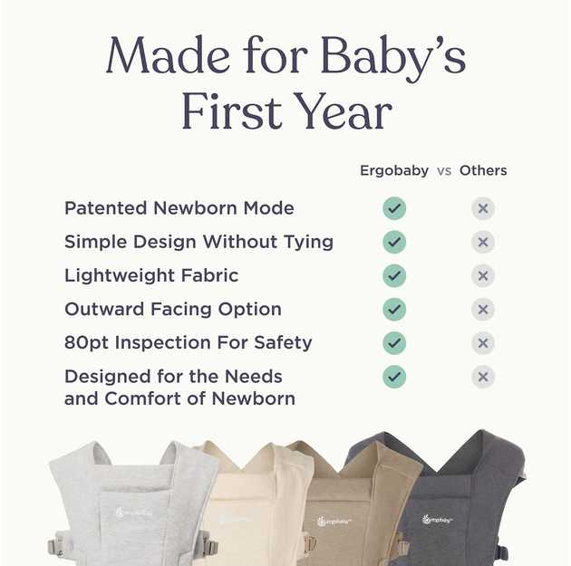 Ergobaby EMBRACE Soft Knit, Kreminis