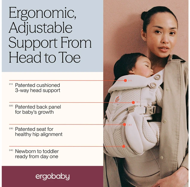 Ergobaby Omni Classic Mesh, Natural rusvai gelsvas