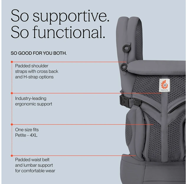 Ergobaby kūdikio nešioklė Omni Classic, 4 padėtys, 3,2–20,41 kg, BCS360MCHRGRY