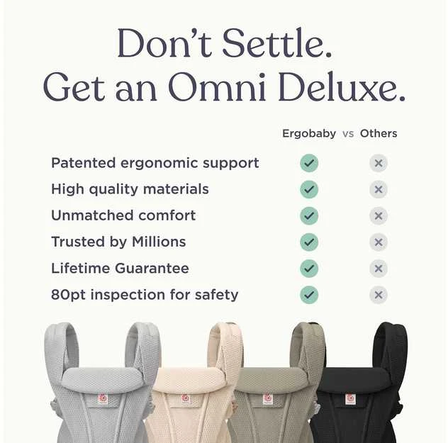 ERGOBABY OMNI DELUXE Mesh, Graphite Pilkas
