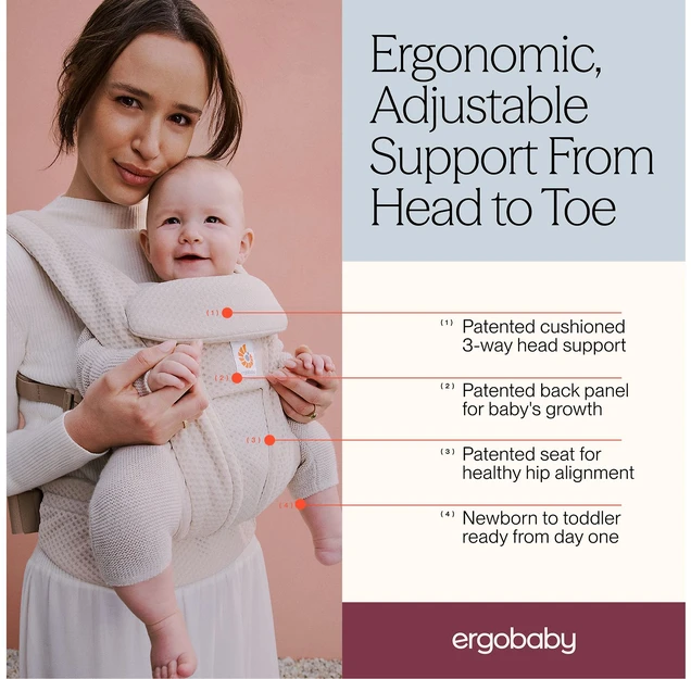 ERGOBABY OMNI DELUXE Mesh, Natural rusvai gelsvas