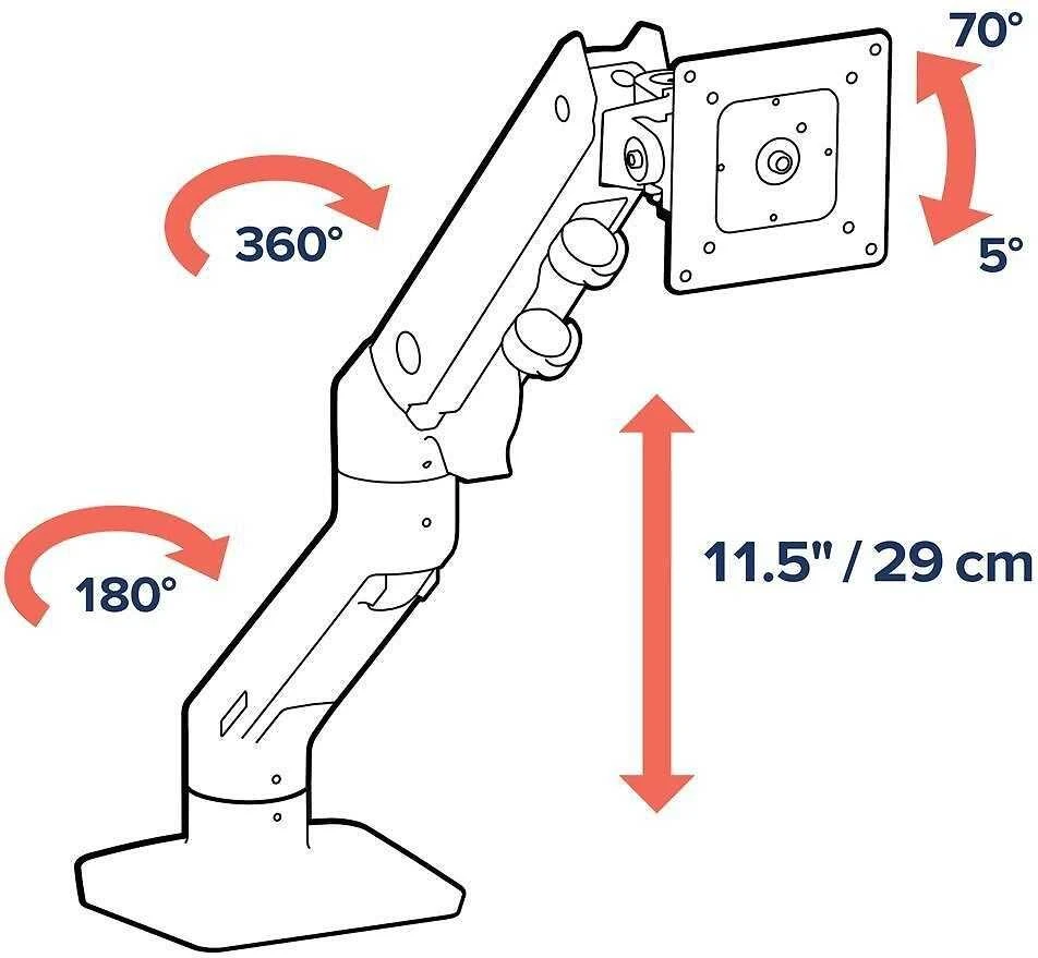 Laikiklis Ergotron - HX Desk Monitorius Arm - matte juodas