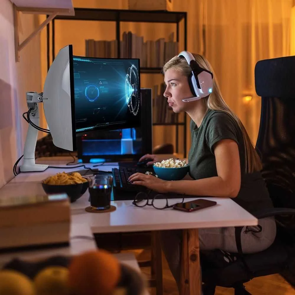 Laikiklis Ergotron - HX Desk Monitorius Arm with HD Pivot - baltas