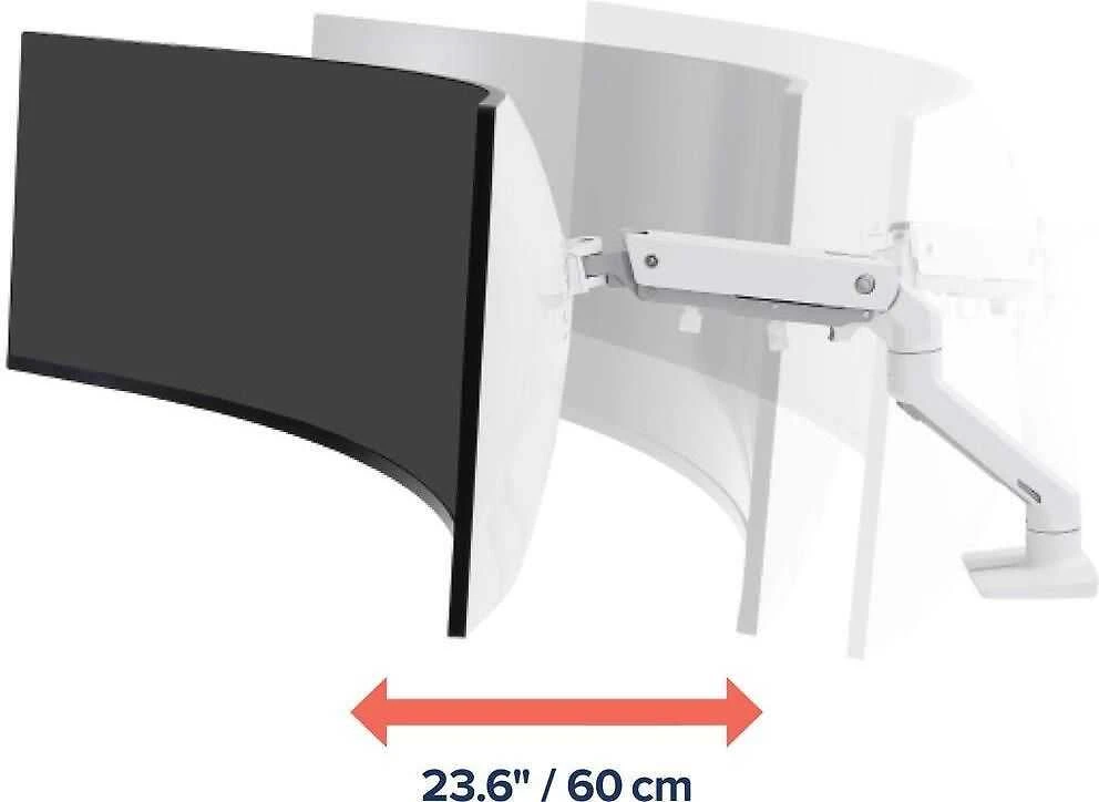 Laikiklis Ergotron - HX Desk Monitorius Arm with HD Pivot - baltas