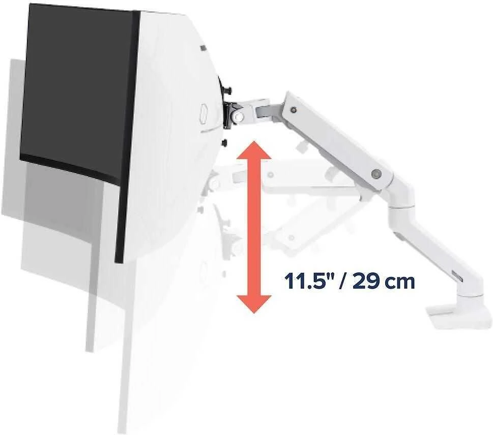 Laikiklis Ergotron - HX Desk Monitorius Arm with HD Pivot - baltas