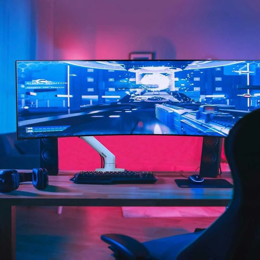 Laikiklis Ergotron - HX Desk Monitorius Arm with HD Pivot - baltas