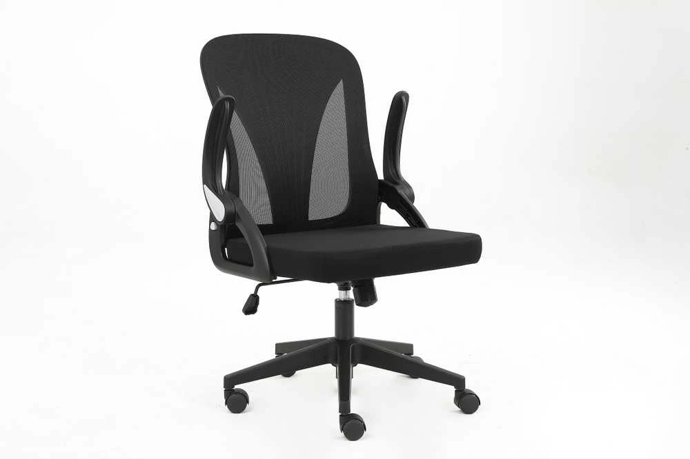 ErgoWork AeroLite juoda kėdė su atlenkiamais porankiais