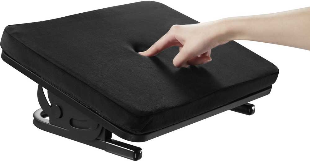 ErgoWork Footrest Pro -ergonominen jalkatuki, musta