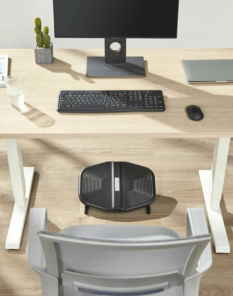 ErgoWork Footrest Zero -ergonominen jalkatuki, musta