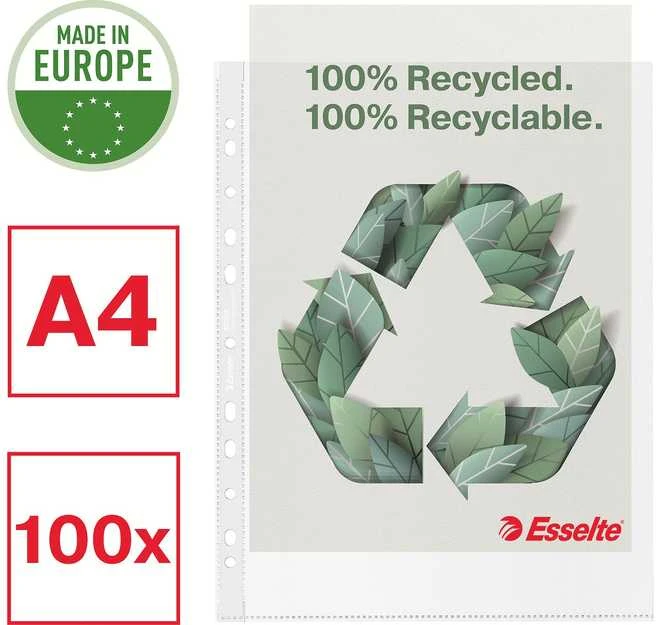 „Esselte Pea“ marškinėliai, perdirbti, aukščiausios kokybės, A4 formato, PP, 100 mikronų.