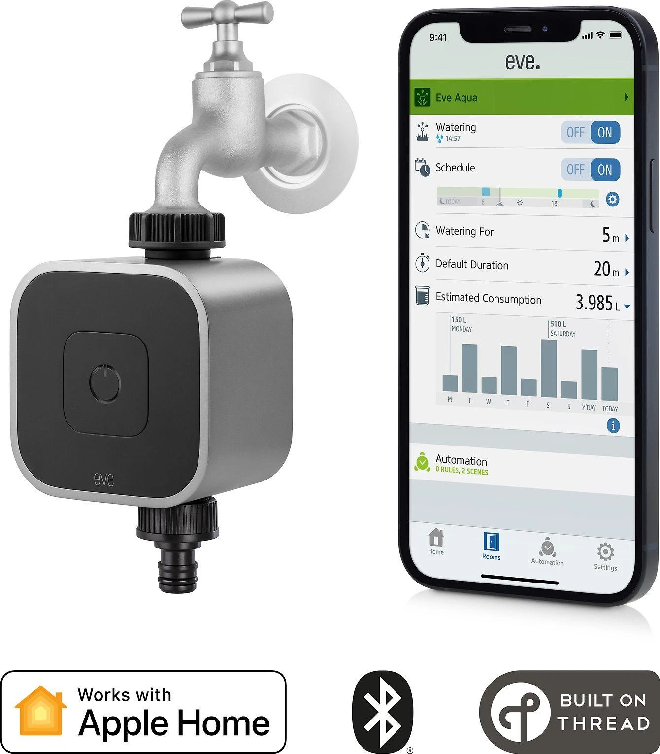 Eve Systems EVE Aqua Smart Vanduo valdiklis, skirtas Apple HomeKit
