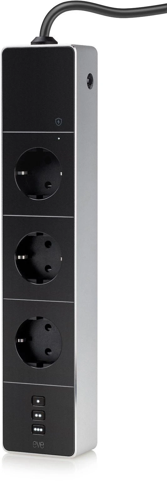 Eve Systems EVE Energy Strip – prijungtas trigubas Apple HomeKit lizdas