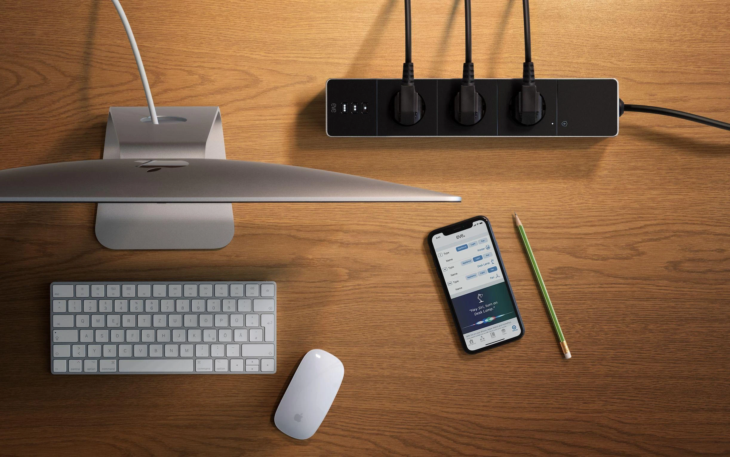 Eve Systems EVE Energy Strip – prijungtas trigubas Apple HomeKit lizdas