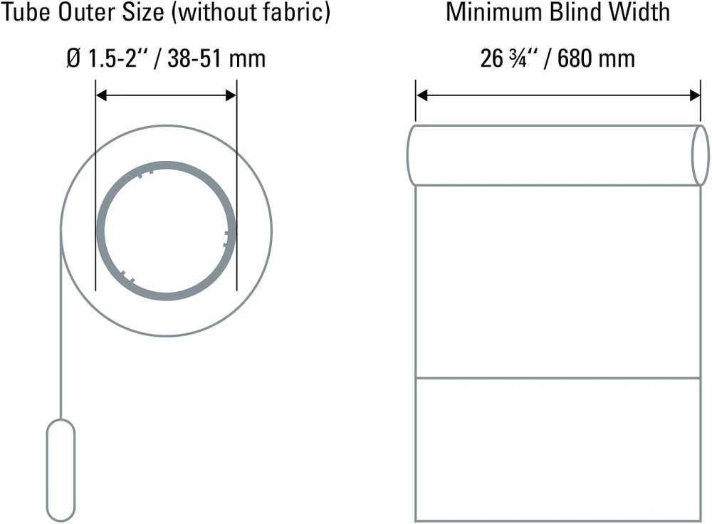 Eve Home „Eve Motionblinds“ roletų atnaujinimo rinkinys („Matter“) – variklis didelio skersmens vamzdžiams