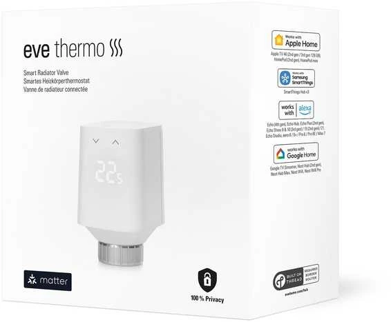 Eve Systems Eve Home „Eve Thermo“ – išmanusis radiatoriaus vožtuvas („Matter“, 5-oji karta)