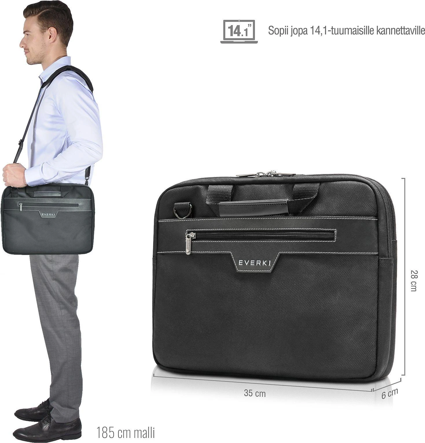 Krepšys do laptopa EVERKI Business 14.1"