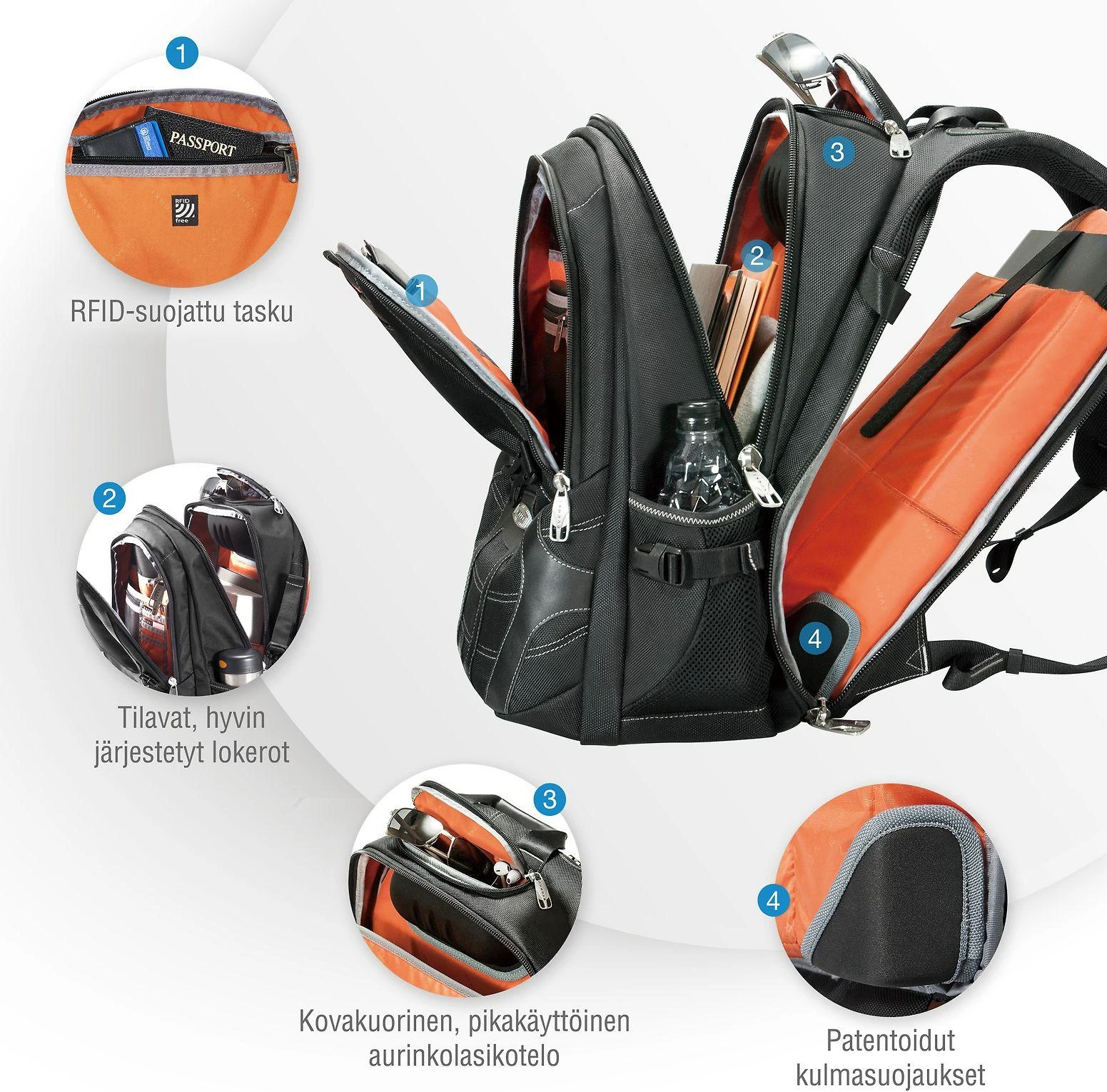 Everki Concept 2 Premium kuprinė – 17,3 colių garantija visam gyvenimui
