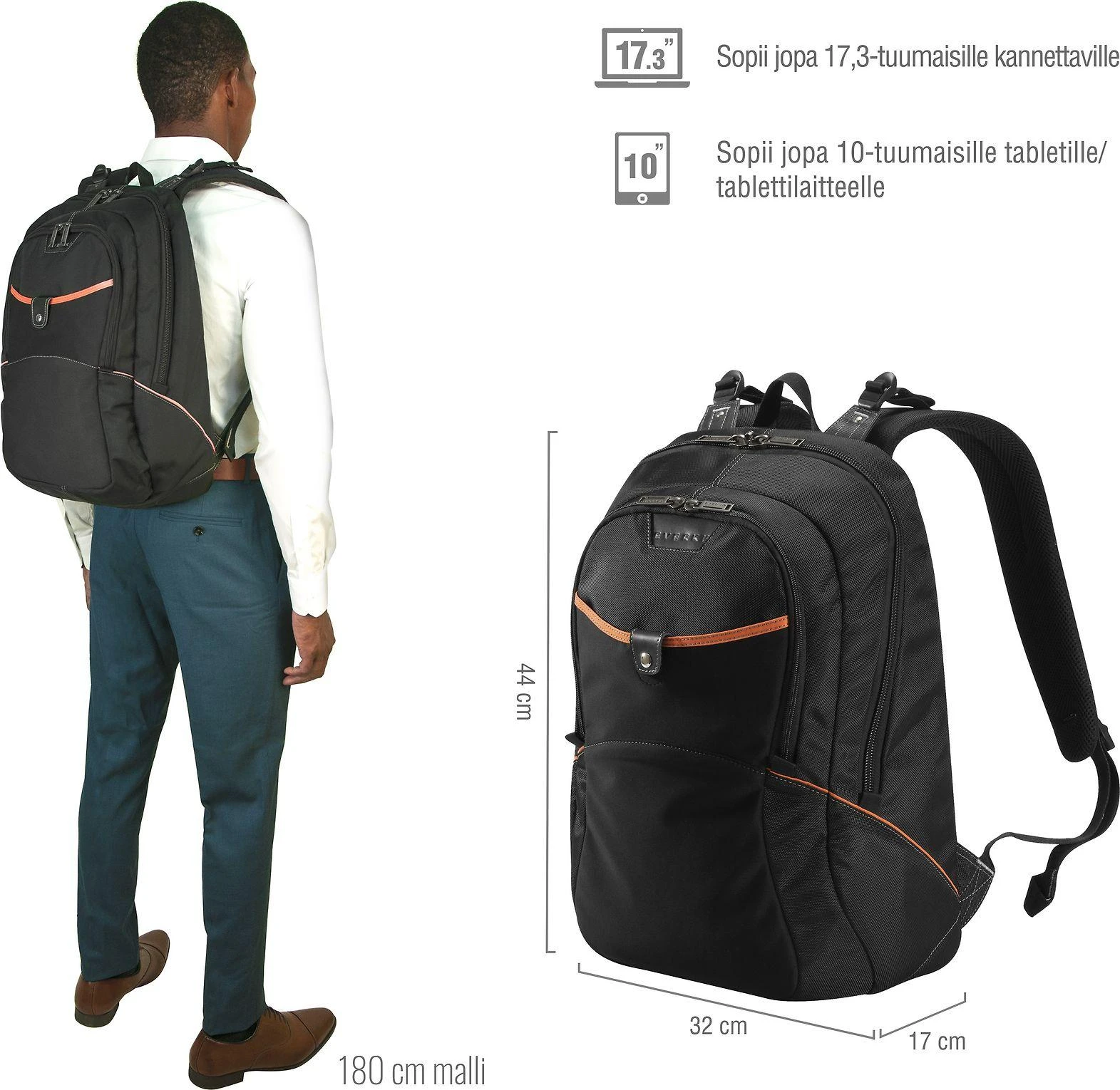 Kuprinė na laptop EVERKI Glide 17.3"