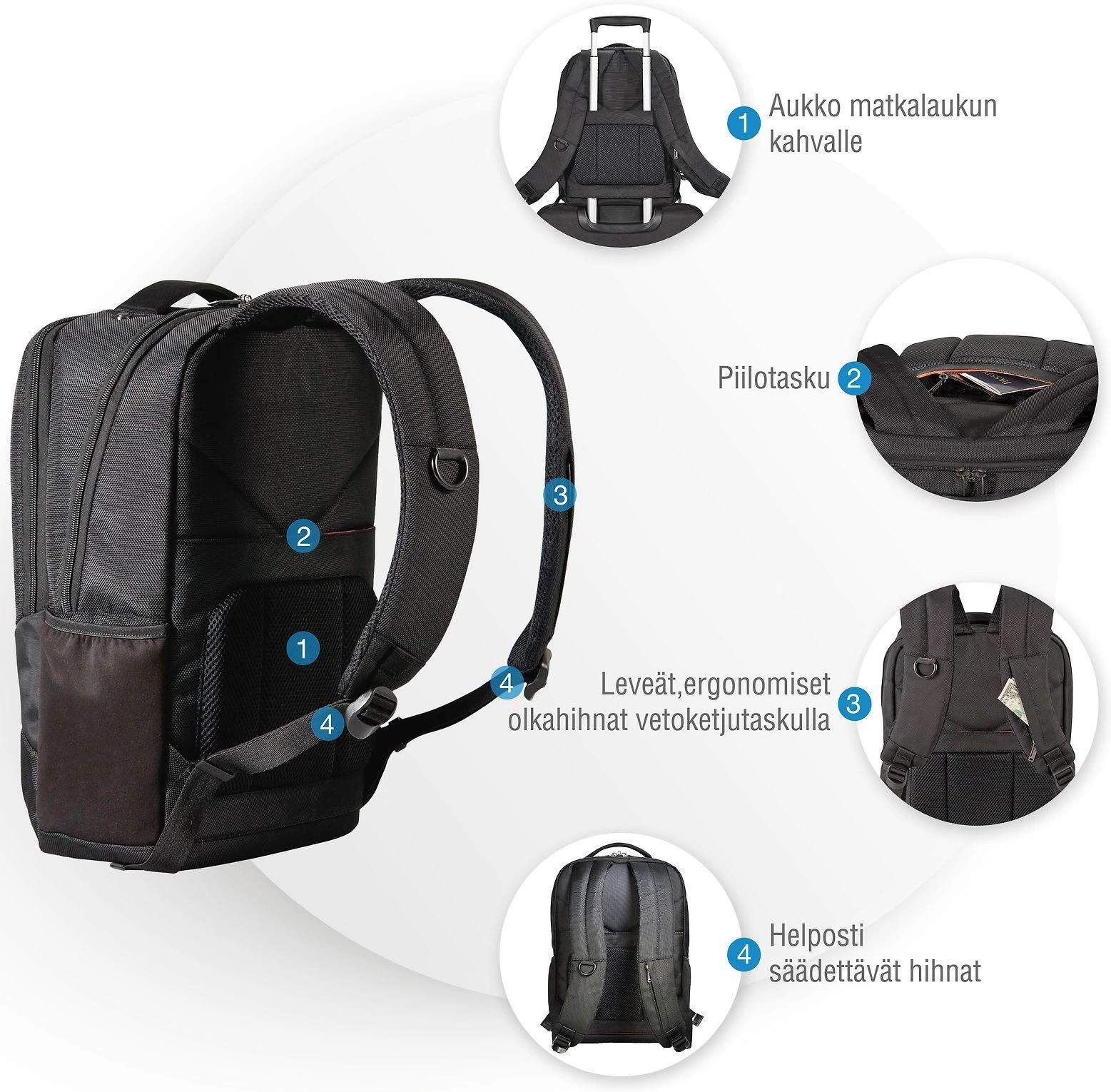 Everki Studio Slim Backpack 14,1 ", taip pat tinka MacBook Pro 15"