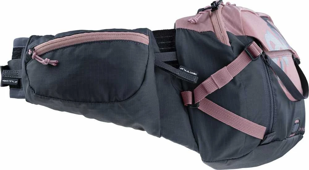 Evoc HIP PACK PRO 3 vyölaukku 1,5 l juomarakolla, pinkki/harmaa