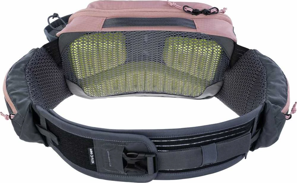 Evoc HIP PACK PRO 3 vyölaukku 1,5 l juomarakolla, pinkki/harmaa