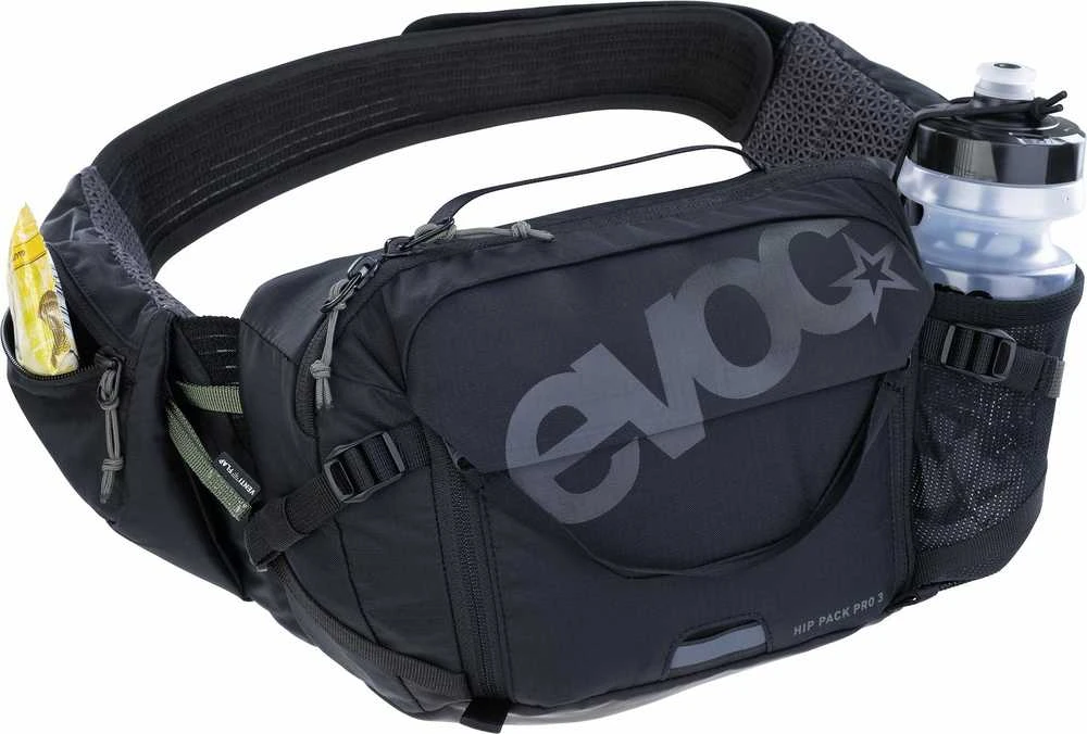 Evoc HIP PACK PRO 3 vyölaukku 1,5 l juomarakolla, musta