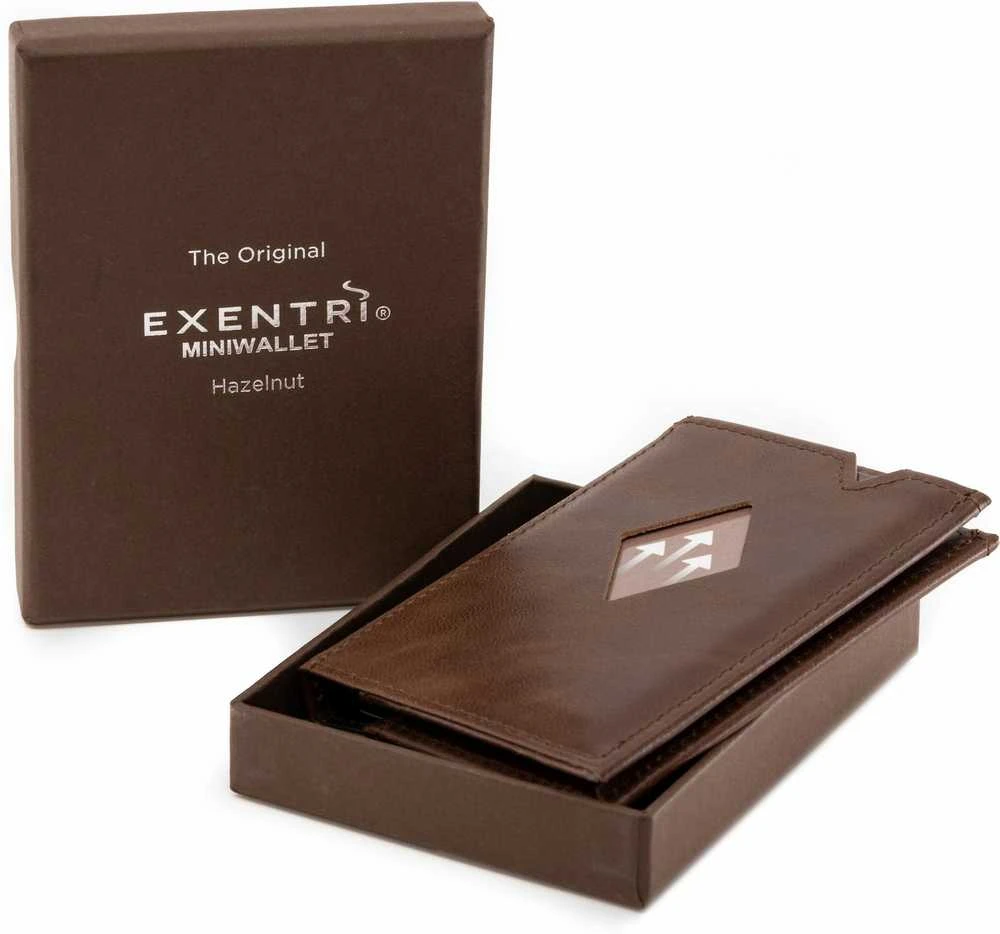 Exentri Miniwallet -lompakko, hasselpähkinä
