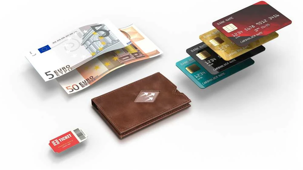 Exentri Miniwallet -lompakko, hasselpähkinä