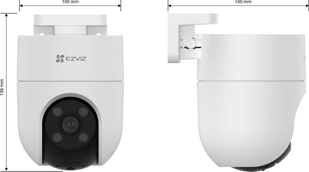 IP Vaizdo Kamera - EZVIZ H8c Pro 3K Dome 2880x1620 Lauko Naktinis Matymas